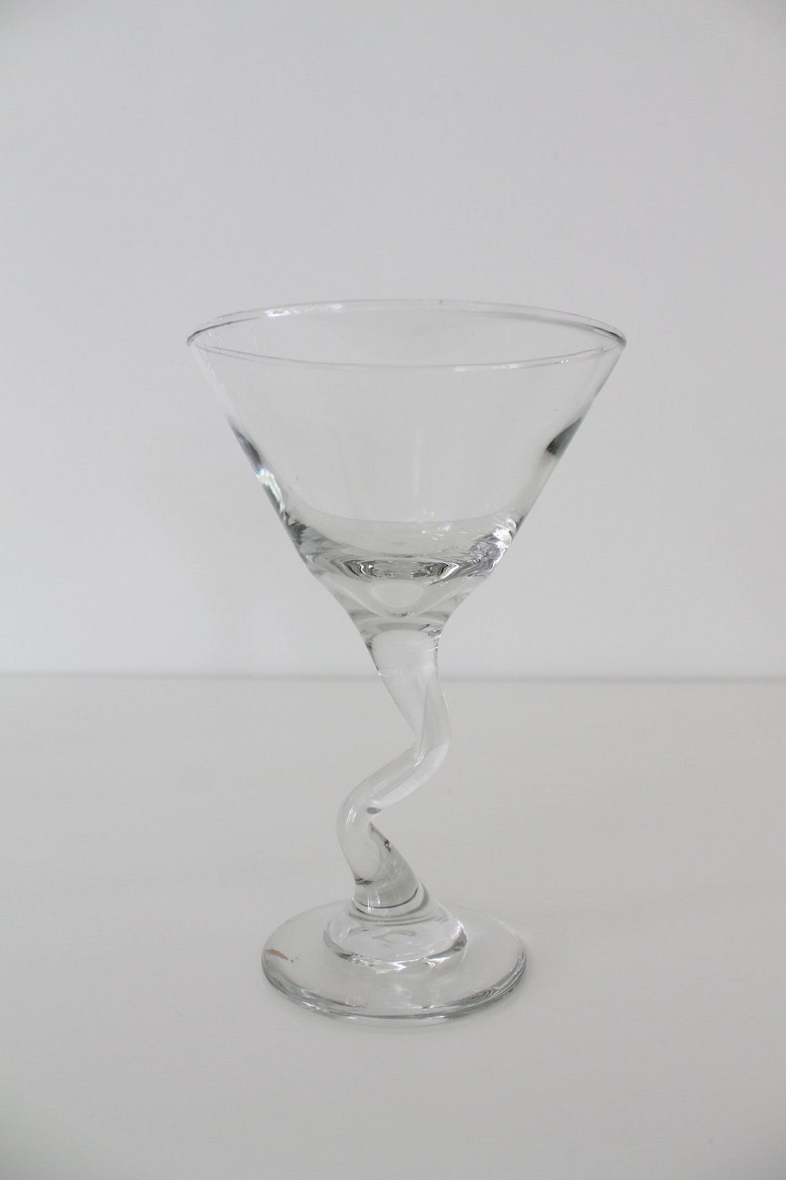 Zig Zag Stem Martini Glasses Postmodern Retro 80's Etsy