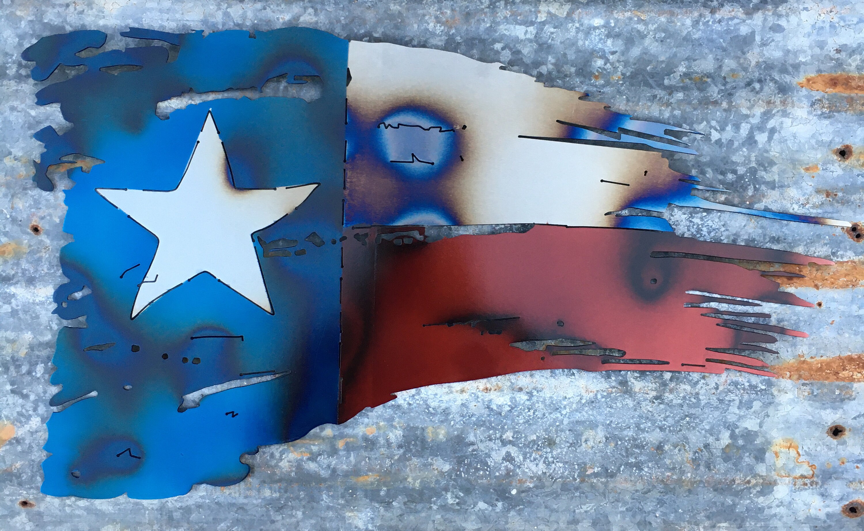 Tattered Texas Flag - Etsy
