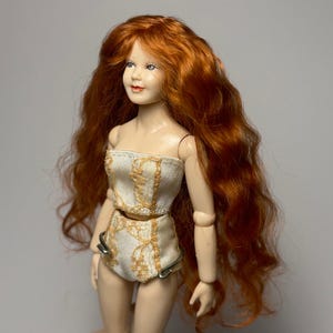 Wig for Heidi ott , Handmade Natural Wig for Heidi Ott doll 1/12 size, Heidi Ott doll wig, Heidi Ott Vintage, wig for  Phicen 1/12 size