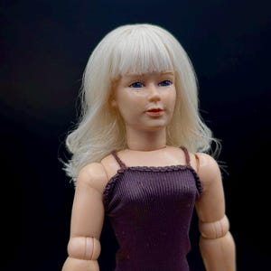 Natural  Wig for Heidi Ott Vintage, Hairstyle  for Miniature Heidi Ott Doll, Accessories for miniature doll Pcicen TBL 1/12 size