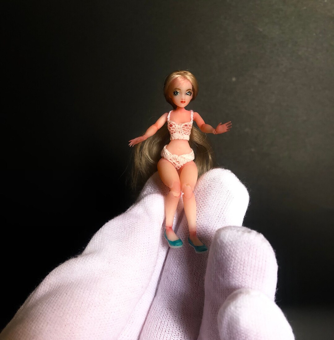 124 Scale Plus Size BJD Doll With Shoes , Wig and Underwear , Micro