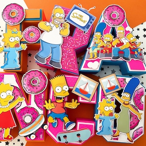 The Simpsons Happy Birthday Banner,The Simpsons Party Decorations,The Simpsons Inspired Party,The Simpsons Party Supplies,The Simpsons Party