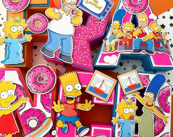 The Simpsons Happy Birthday Banner,The Simpsons Party Decorations,The Simpsons Inspired Party,The Simpsons Party Supplies,The Simpsons Party