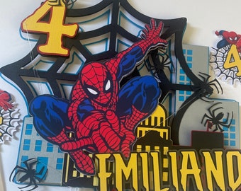 Spiderman partij, spider cake topper, spider man verjaardagsfeestje, spider man, Spiderman, spider cup cake topper, Spiderman decor feest,