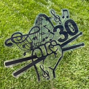 Music cake topper, musical topper, musical top, instruments topper,