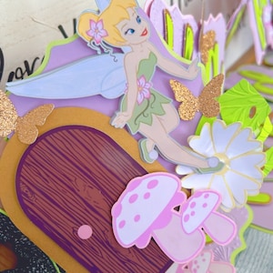Tinkerbell banner decorations,fairy happy birthday banner, happy birthday banner, tinkerbell decoration, decorative fairy banner, timkerbell