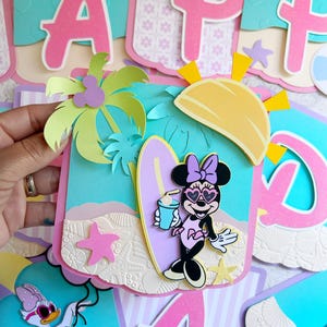 Splash party decor, minie in the pool, pool party, themed beach party, Minnie and Daisy, cake topper pool party, Minnie Mouse Pool party.