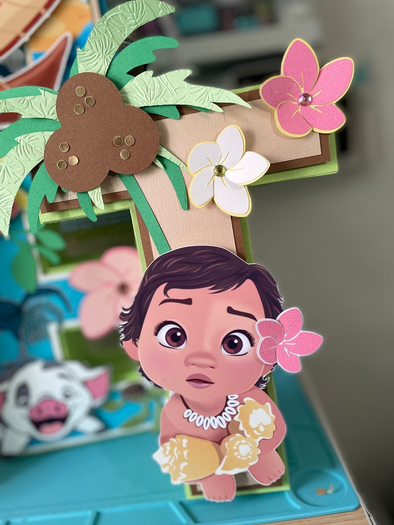 Moana centerpieces moana 3D letters princess Moana party beach party Moana princess moana moana party named letter 3d