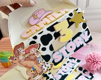 Coffret à dragées Toy Story, Woody Buzz l'Éclair, Infinity and Beyond, Planet Party Birthday, Thème de fête, Toy Story de Jessie, boîte à pignon