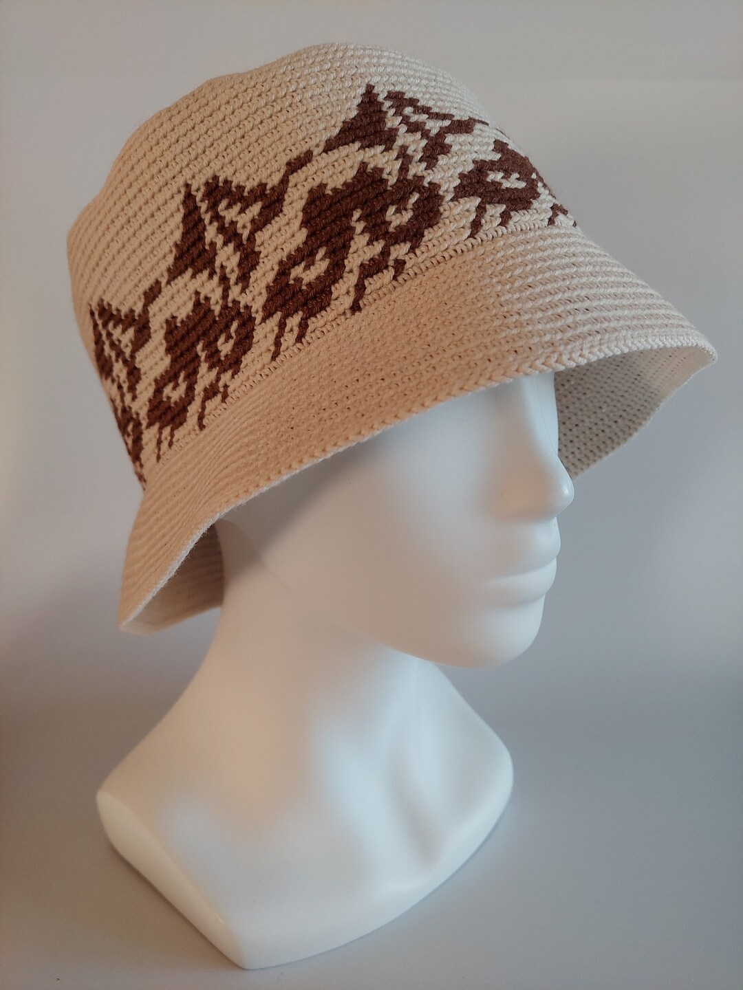 CROCHET PATTERN Tapestry Crochet Bucket Hat Etsy
