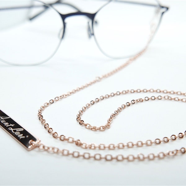 Personalized Name Eyewear Chain Sunglasses Strap for Mothers Day Grandma Aunt Birthday Gifts Magnifying Glasses Mixed Metal Strap