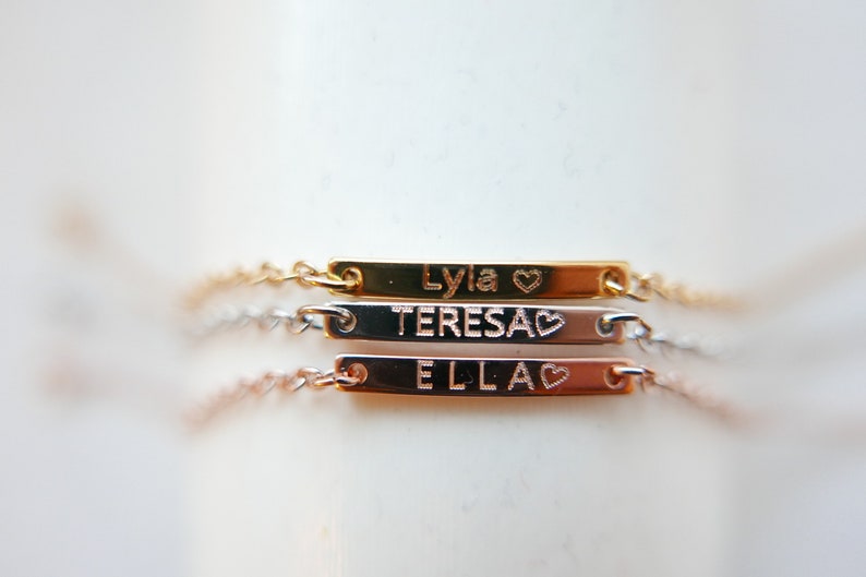 Personalization Name Bar Baby Anklet with an Hand Stamping Initial Star Charm-Newborn 1st Birthday Baby Girl Friendship Best Friend GodChild