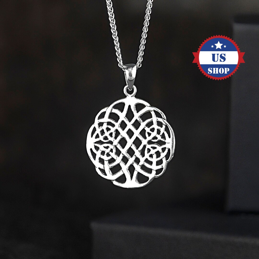 Sterling Silver Celtic Tree of Life Pendant – Unisex Necklace - Etsy