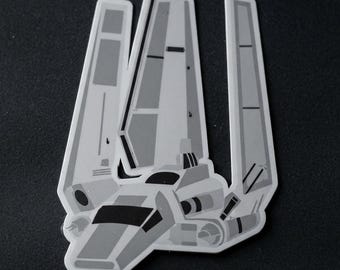 Imperial Shuttle Vinyl Sticker: 3x3" Waterproof, Scratch & UV Resistant