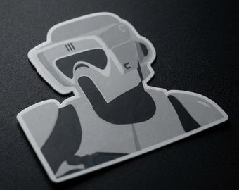 Scout Trooper Vinyl Sticker: 3x3" Waterproof, Scratch & UV Resistant