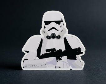 Stormtrooper Vinyl Sticker: 3x3" Waterproof, Scratch & UV Resistant Decal