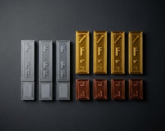 3D gedruckte Sabacc Republik Credits - Gold, Silber, Bronze Prop Münzen