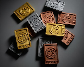 Sabacc Imperial Credits – Gold, Silver, Bronze 3D Printed Prop Chips