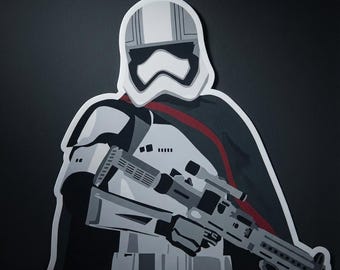 Captain Phasma Vinyl Sticker: 3x3" Waterproof, Scratch & UV Resistant