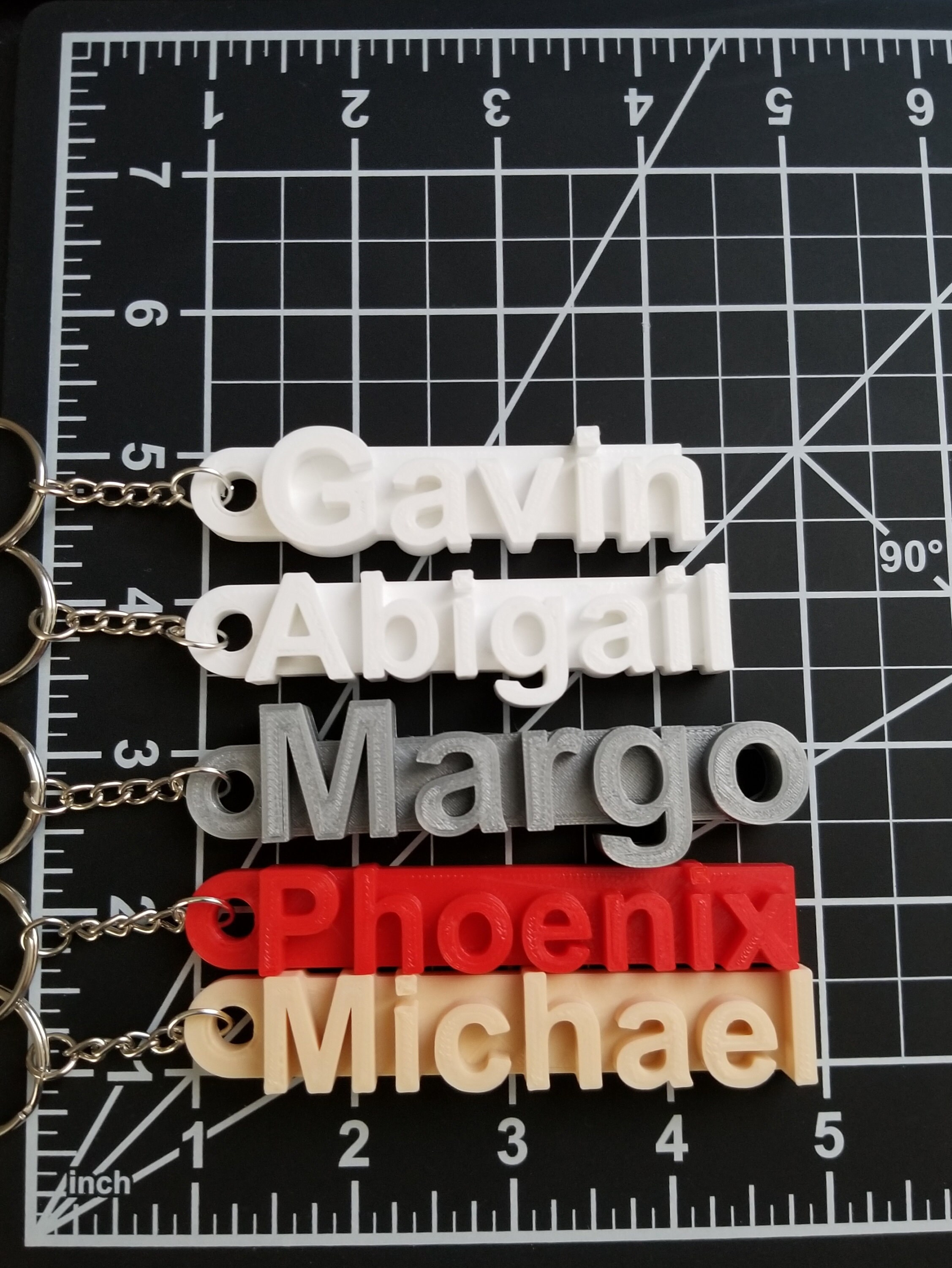 Unique Personalized Name Keychain 3D Printed Custom Bag Etsy