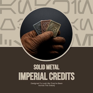 Metal Sabacc Credits - Star Wars inspirierte Imperial Tokens - Außenrand Gold Silber Bronze Requisiten