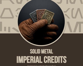 Metal Sabacc Credits – Star Wars Inspired Imperial Tokens – Outer Rim Gold Silver Bronze Props