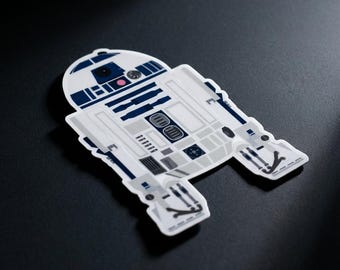 R2 Inspired Vinyl Sticker 3x3" - Waterproof Scratch & UV Resistant Decals - Removable Adhesive