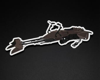 Recon Speeder Bike Vinyl Sticker: 3x3" Waterproof, Scratch & UV Resistant