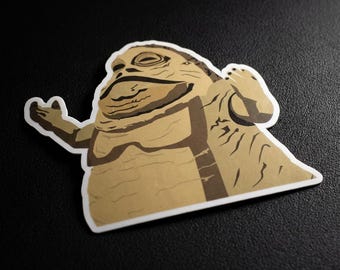 Jabba Inspired Vinyl Sticker: 3x3" Waterproof, Scratch & UV Resistant