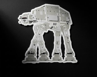 AT-AT Vinyl Sticker: 3x3" Waterproof, Scratch & UV Resistant Decal