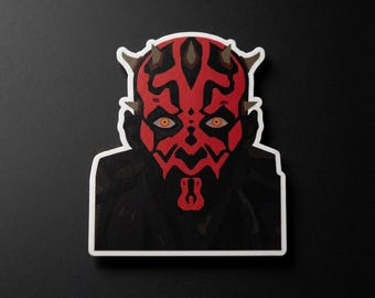 Darth Maul Vinyl Sticker: 3x3" Waterproof, Scratch & UV Resistant