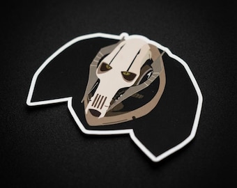 General Grievous Inspired Vinyl Sticker: 3x3" Waterproof, Scratch & UV Resistant