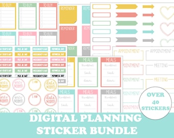 Digital Planning Sticker Bundle with Holidays