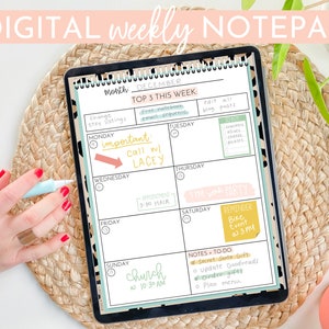 Digitale weekplanning Kladblok met luipaardprint | Hustle Sanely®
