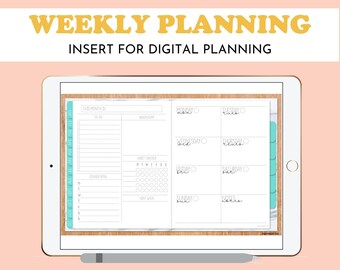 Block Weekly Insert for Digital Planning