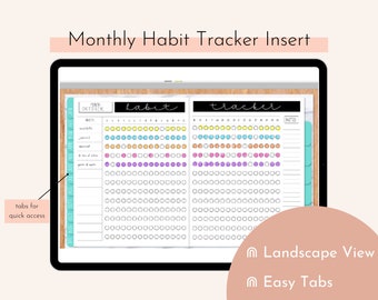Habit Tracker Insert for Digital Planning