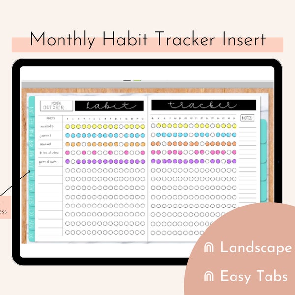 Habit Tracker Insert for Digital Planning