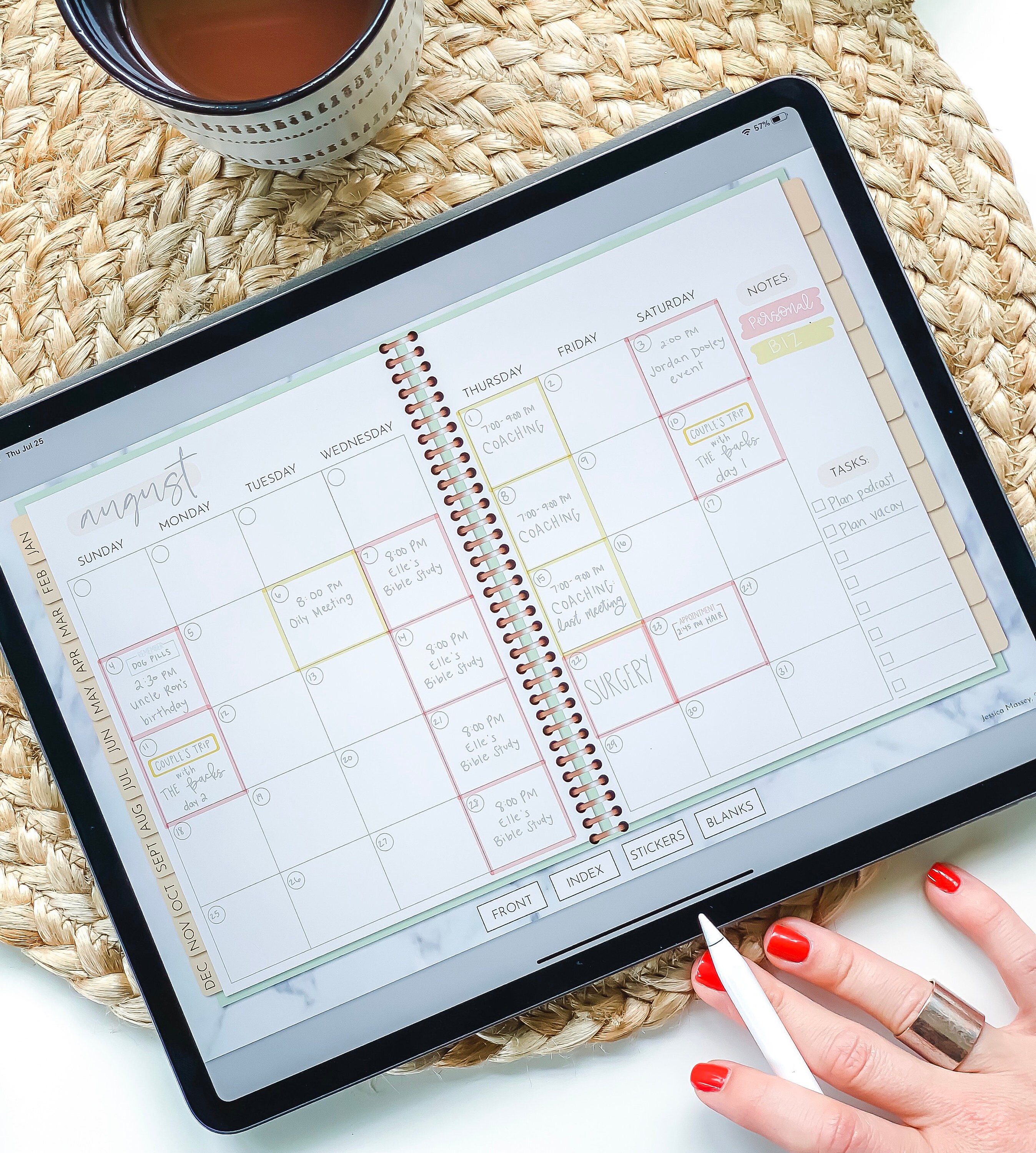 Mindfulness Planner Undated Digital Monthly Planner Hustle Etsy