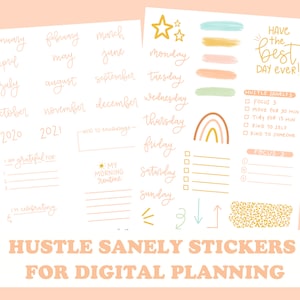 Hustle Sanely® Doodle Sticker Pack for Digital Planning