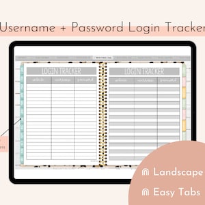 Username and Password Login Tracker for Digital Planning