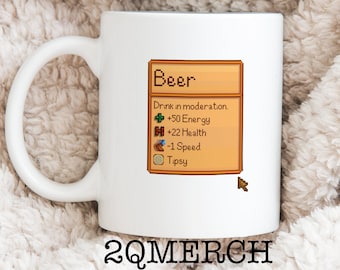 Beer Item Info 11 oz mug Stardew Valley | Stardew Valley Beer Mug Gift