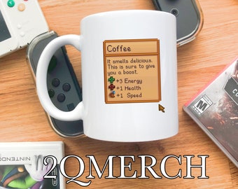 Coffee Item Info 11 oz mug Stardew Valley | Stardew Valley Coffee Mug Gift | Star dew Valley Mug | Stardew Valley Mug