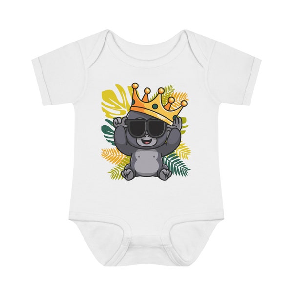 Gorilla King Bodysuit - Baby Short Sleeve Bodysiut