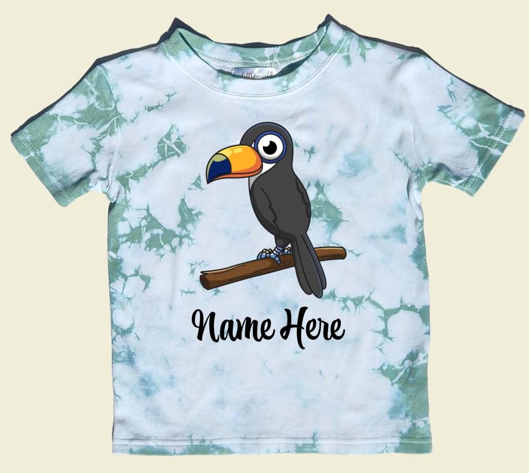 Toucan Toddler Shirt Customizable Tie Dye Options - Etsy