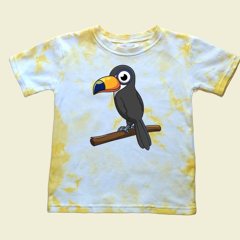 Toucan Toddler Shirt Customizable Tie Dye Options - Etsy