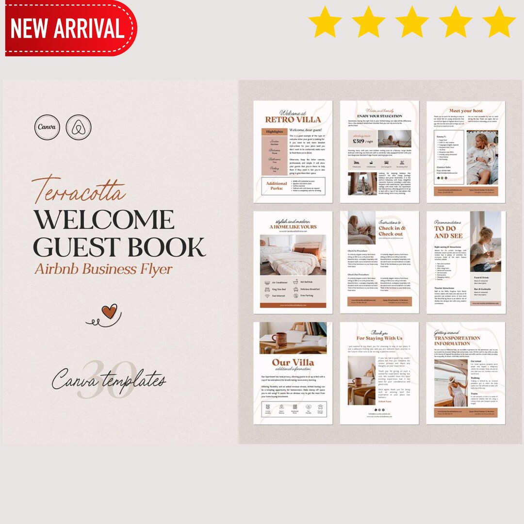 Airbnb Welcome Brochure Template Vacation Rentals Branding - Etsy