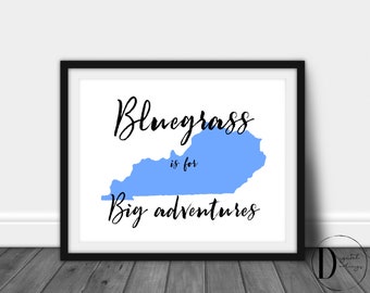 Kentucky Big Adventures Nursery Digital Download. 8x10 Printable Wall Art