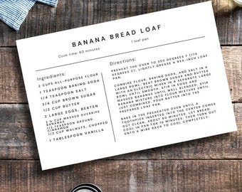 Vorlage für bearbeitbare Rezeptkarten: Druckbarer Küchenorganizer (Canva, digitaler Download)