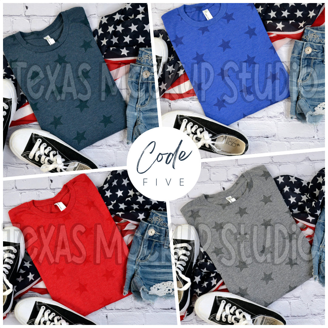 Bundle Code Five Star Shirt Mockup, Mockup, 4th of July Code Five ...