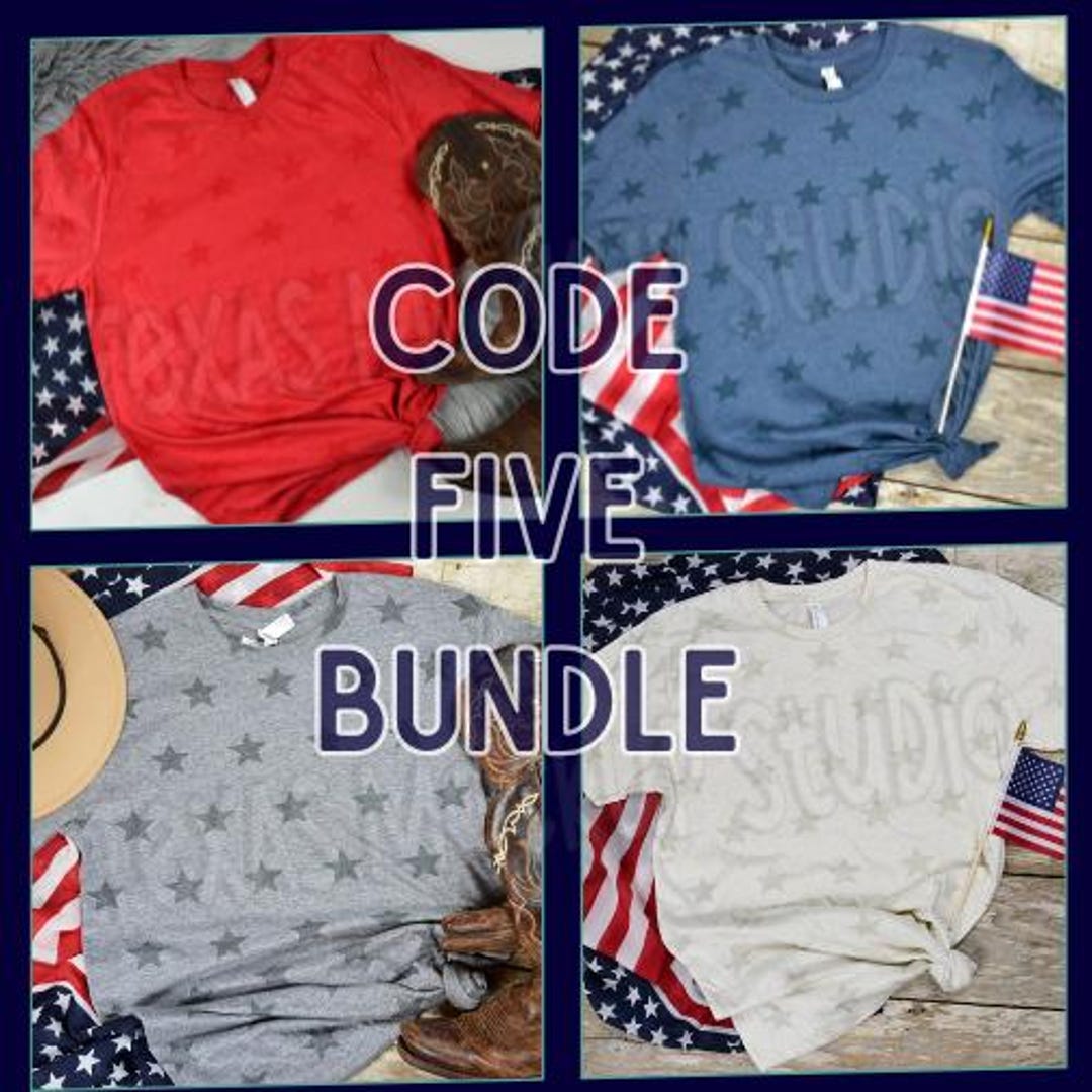 Bundle Code Five Star Shirt Mockup, Mockup, 4th of July Code Five ...